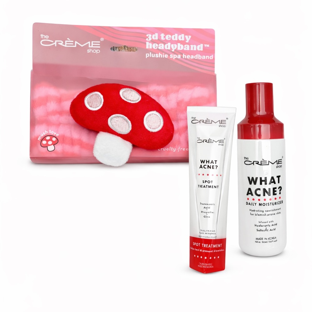 The Crème Shop 3D Teddy Headband and Skincare Set